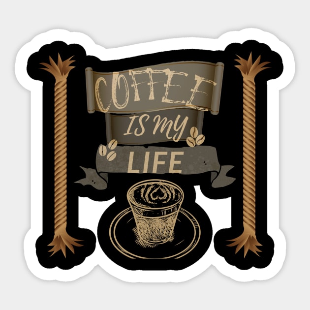 Coffee Is My Life Sticker by olaviv